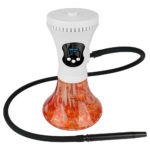 Portable Dual Power Electric Hookah Rechargeable Plug-in Charcoal-Free Modern Travel Party Bar Cafe Hookah RGB Light Plastic - Immagine 3