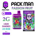 Pack Man THC Vape Disposable Pen Passion Fruit 2G – SATIVA