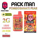 Pack Man THC Vape Disposable Pen Pomegranate Pear 2G – HYBRID