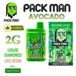 Pack Man THC Vape Disposable Pen Avocado 2G – HYBRID